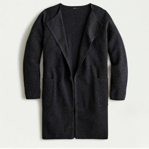 J. Crew Juliette Collarless Sweater Blazer Black Size XS - Picture 1 of 13